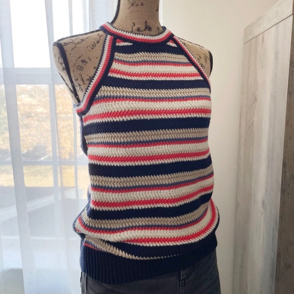 GAP stripe cotton summer knit top - Picture 2 of 5